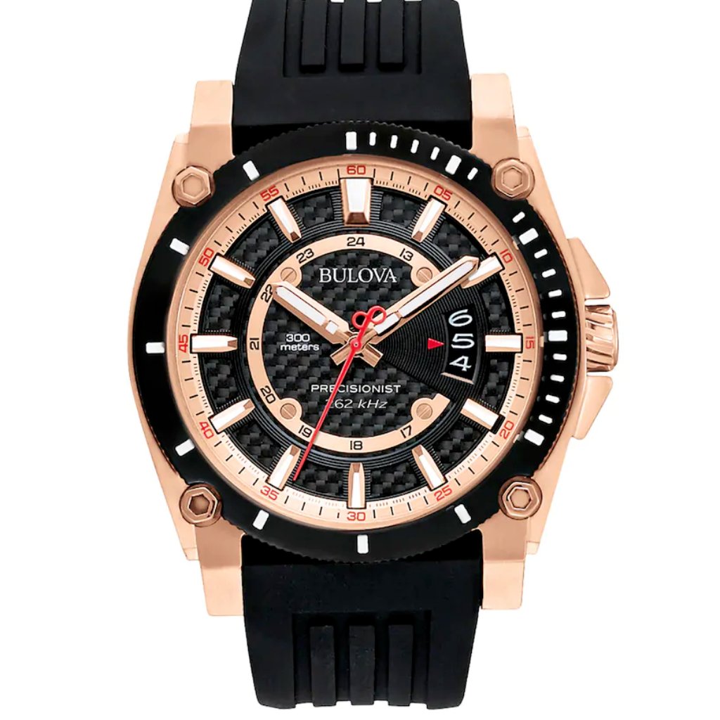 Bulova Champlain Rubber 44mm Rubber Strap Watch
